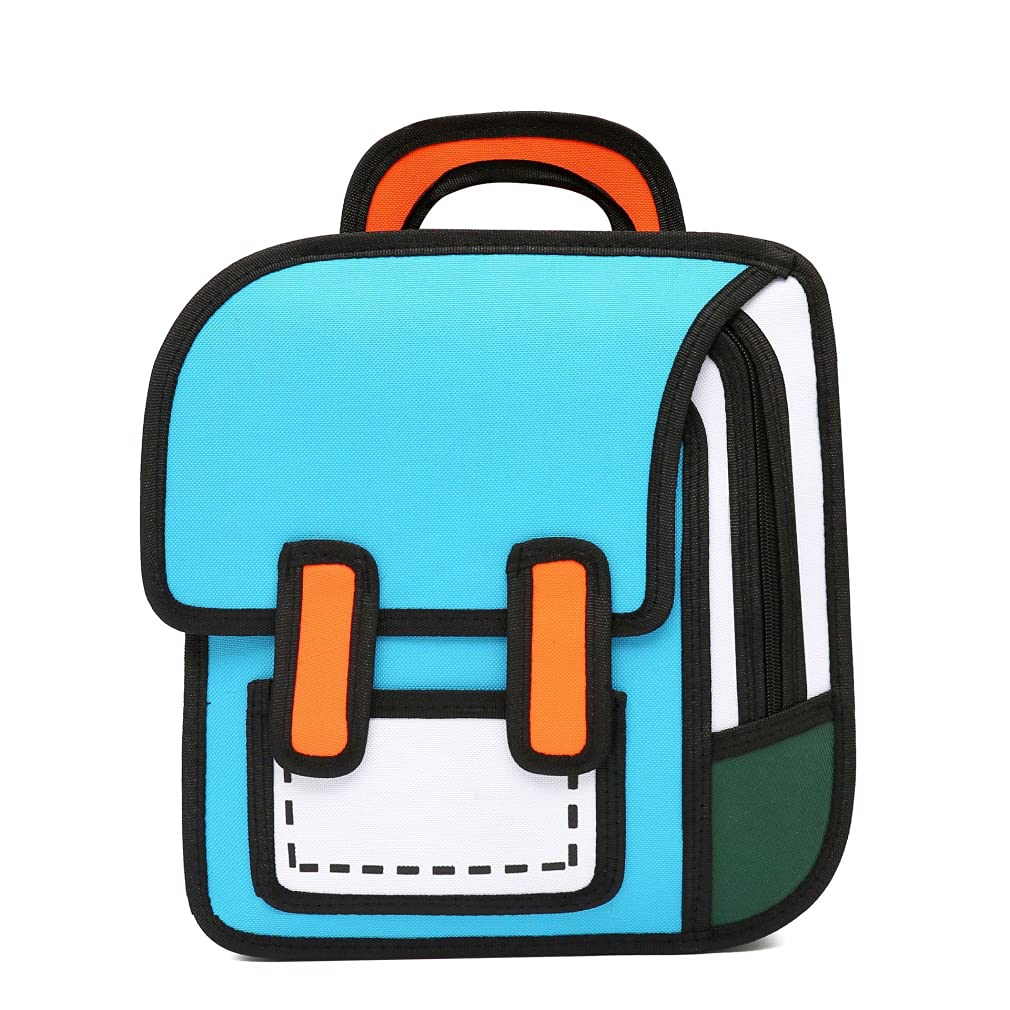 SkyShopy Girls Boys Jump Style 3D Backpack 16Inch 2D Drawing Anime Comic Cartoon Backpack Daypack Large (Multicoloured) SkyShopy Girls Boys Jump Style 3D Backpack 16Inch 2D Drawing Anime Comic Cartoon Backpack Daypack Large (Multicoloured)
